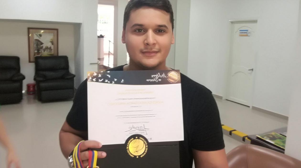 El joven estudiante Andrés García Arredondo.