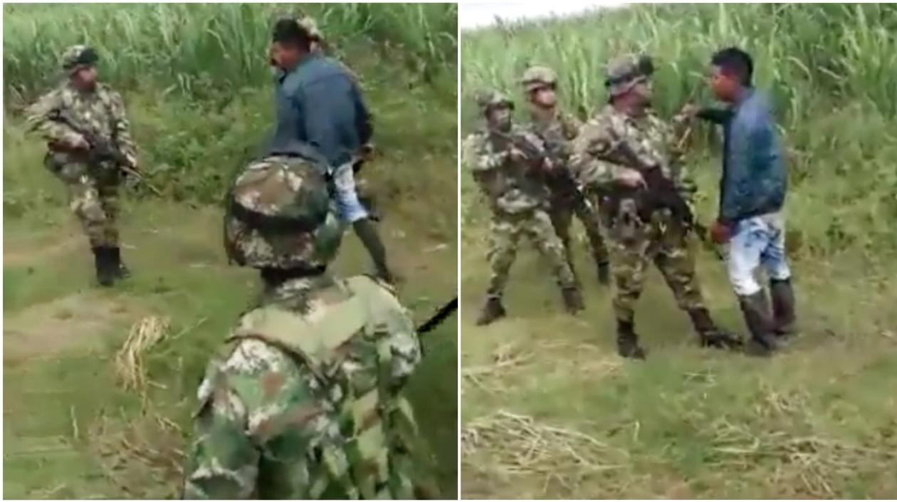 Momentos del enfrentamiento.