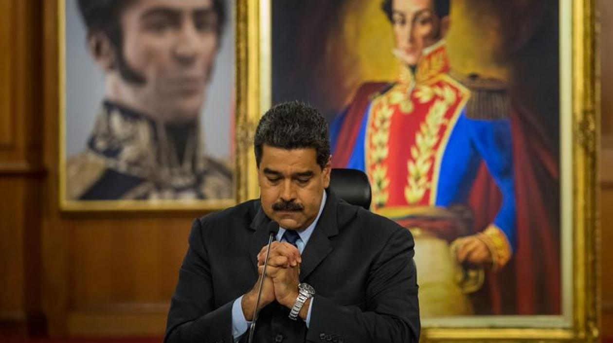 Nicolás maduro en una alocución presidencial.
