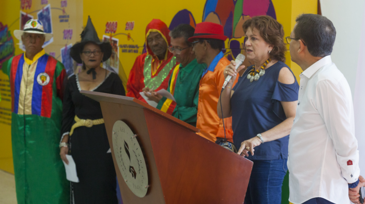Carla Celia, directora de Carnaval de Barranquilla durante la apertura.