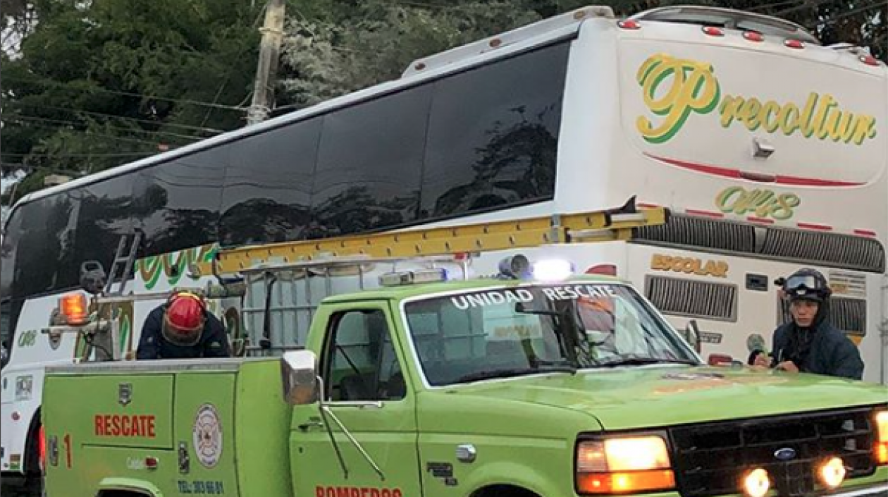 Imagen del accidente compartida por el grupo Galé.