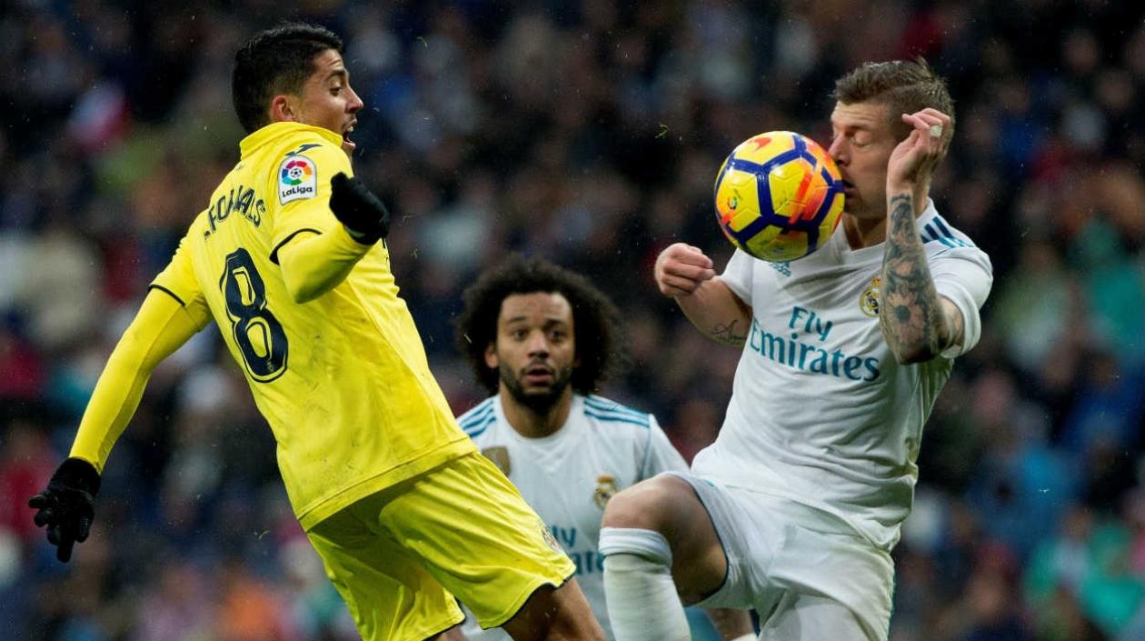 Toni Kroos en el duelo ante el Villarreal. 