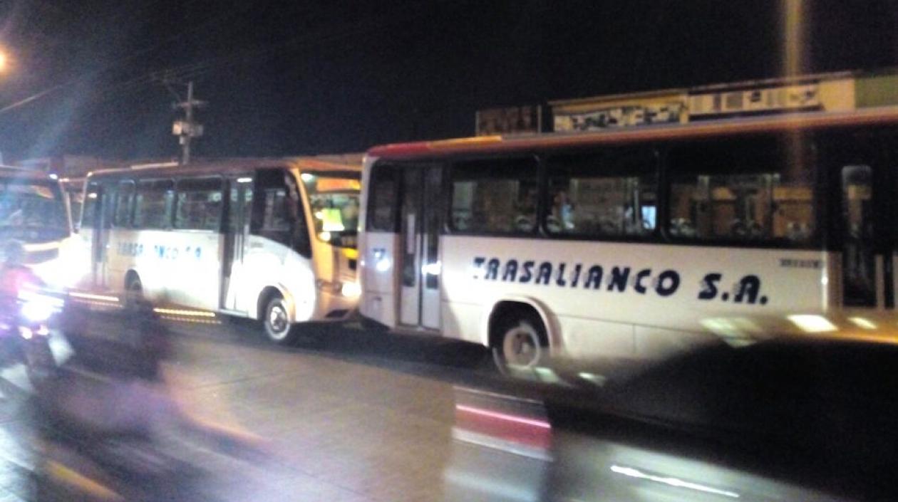 Los tres vehículos impactados.