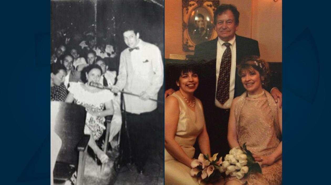 Osvaldo Villanigro en una de sus facetas y también con sus hijas Patricia y Marta.