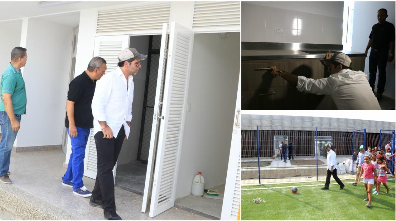 El Alcalde Char durante el recorrido de las obras.