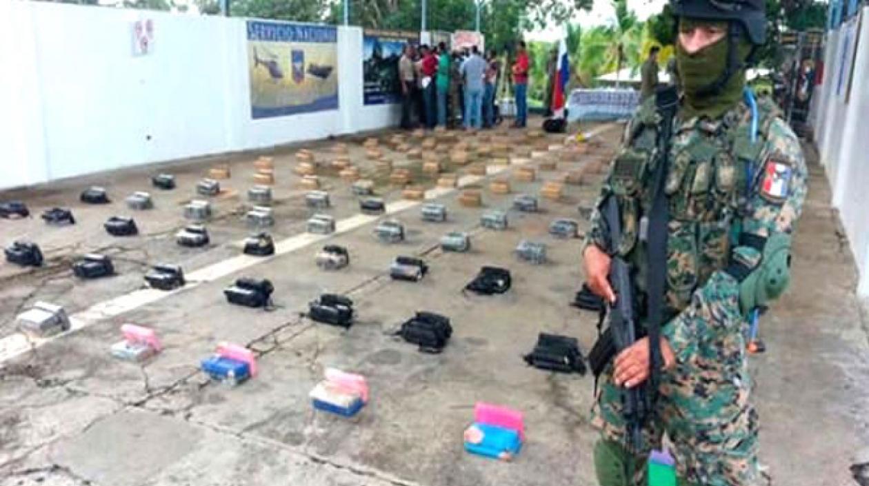 La droga incautada en Panamá.
