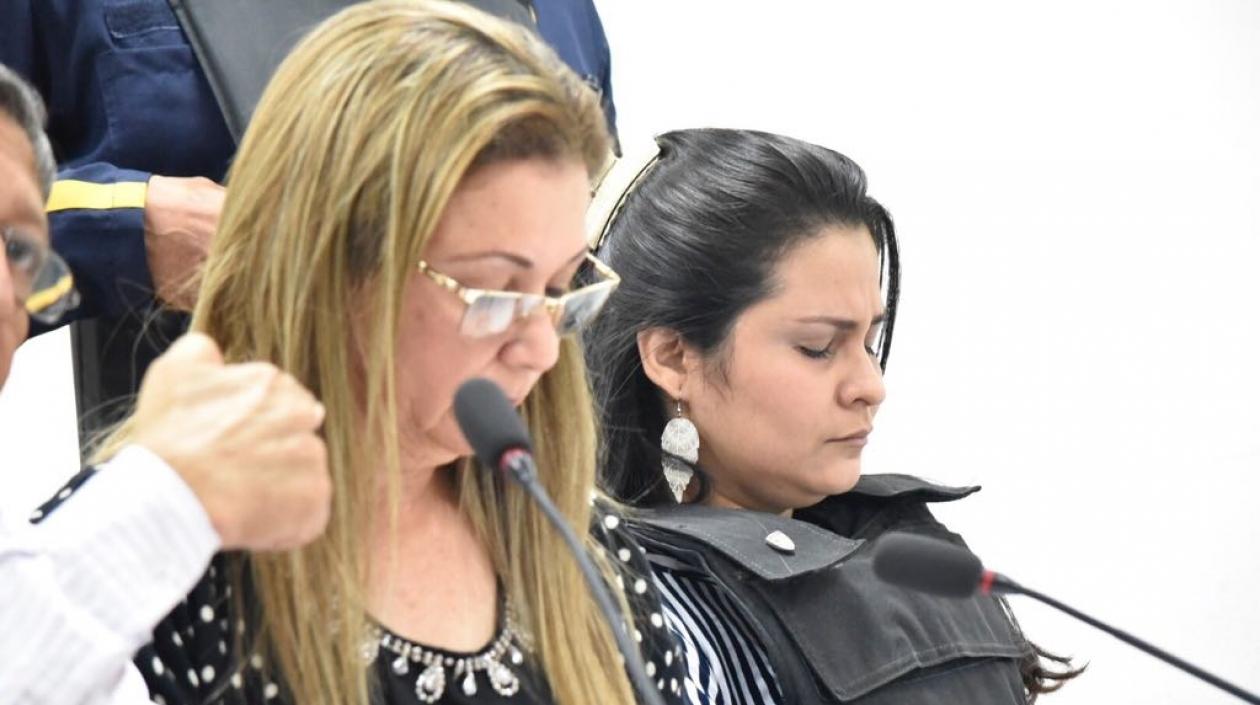 Dayana Jassir previo a empezar la audiencia.