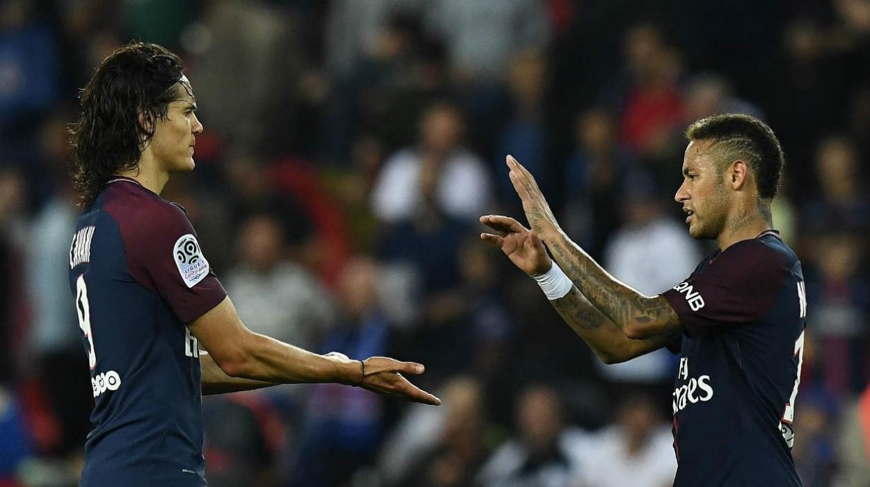 Edison Cavani y Neymar. 