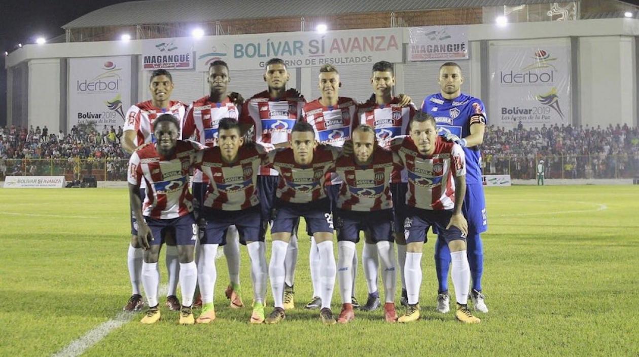 Nómina titular del Junior en el partido en Magangué.