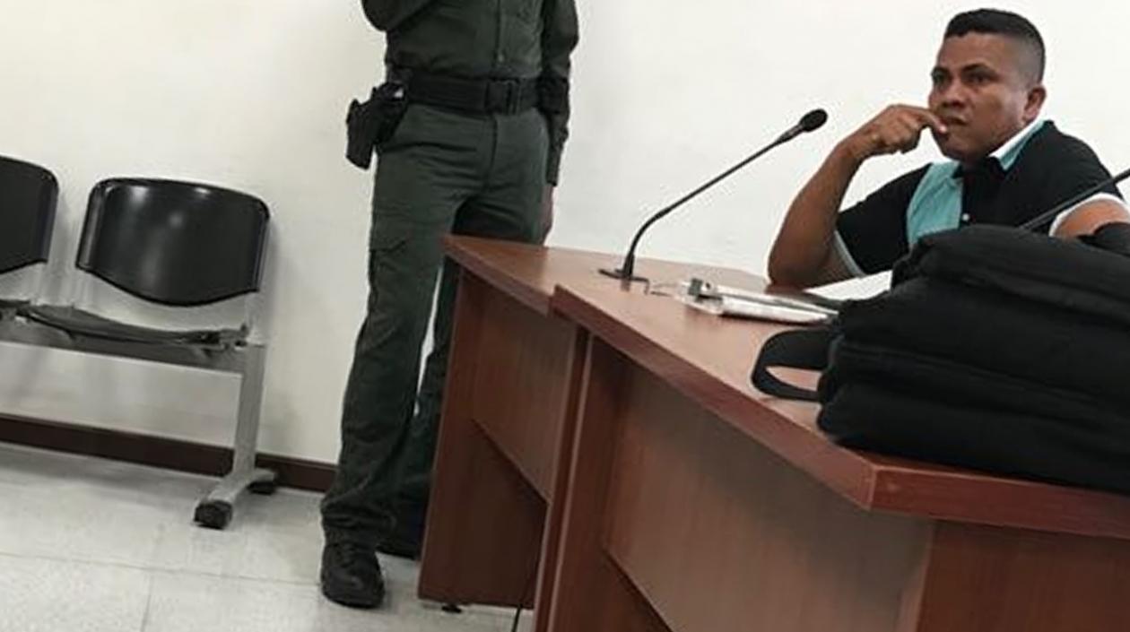 Iván Alberto Barrios De la Hoz, durante la audiencia.