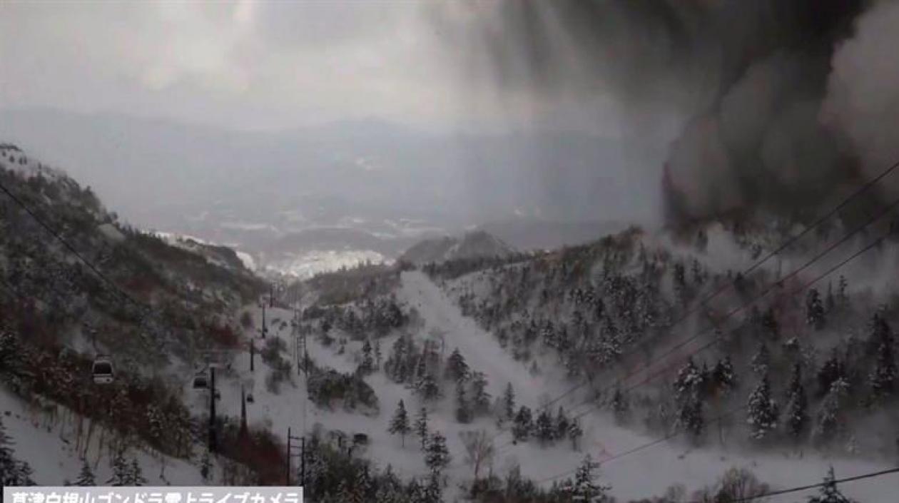 Este martes se registró una erupción del volcán Kusatsu Shirane, ubicado en la prefectura Gunma, al norte de Tokio.