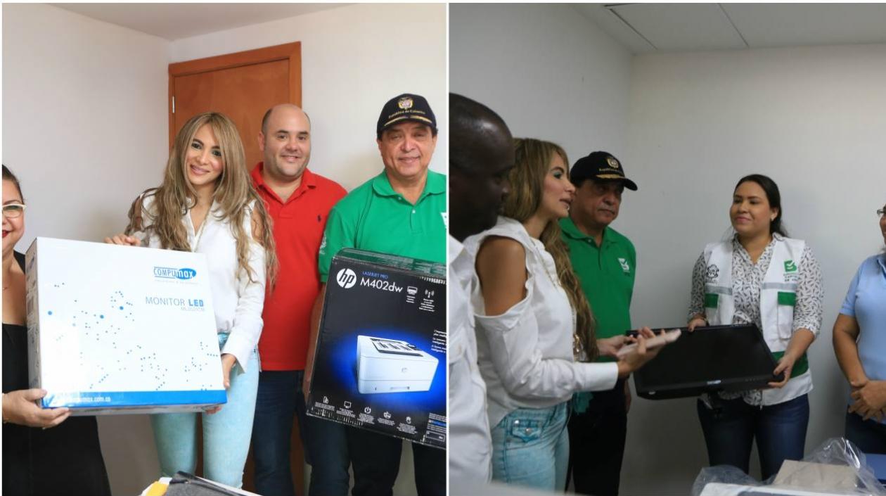  La secretaria General de la Alcaldía, Ana María Aljure, entregó los equipos.