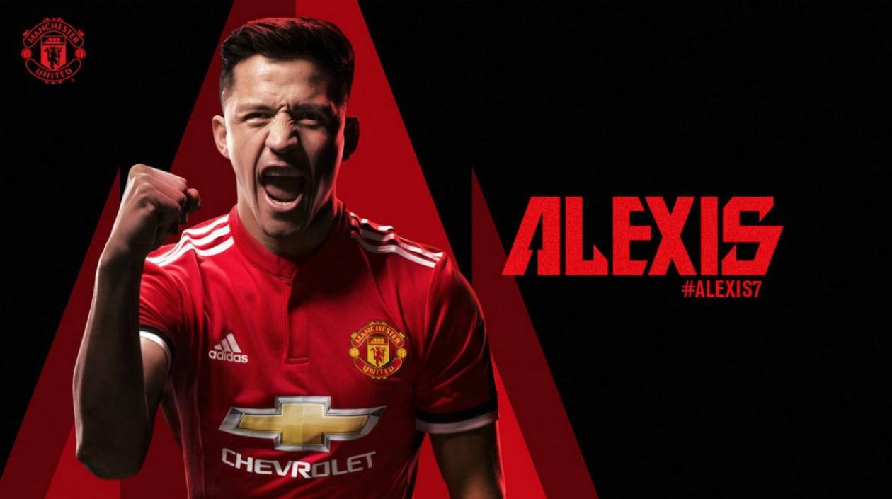 Alexis Sánchez fue presentado oficialmente por el Manchester United. 