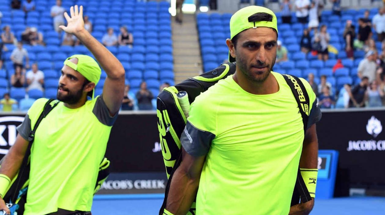 Juan Sebastián Cabal y Robert Farah, tenistas colombianos. 