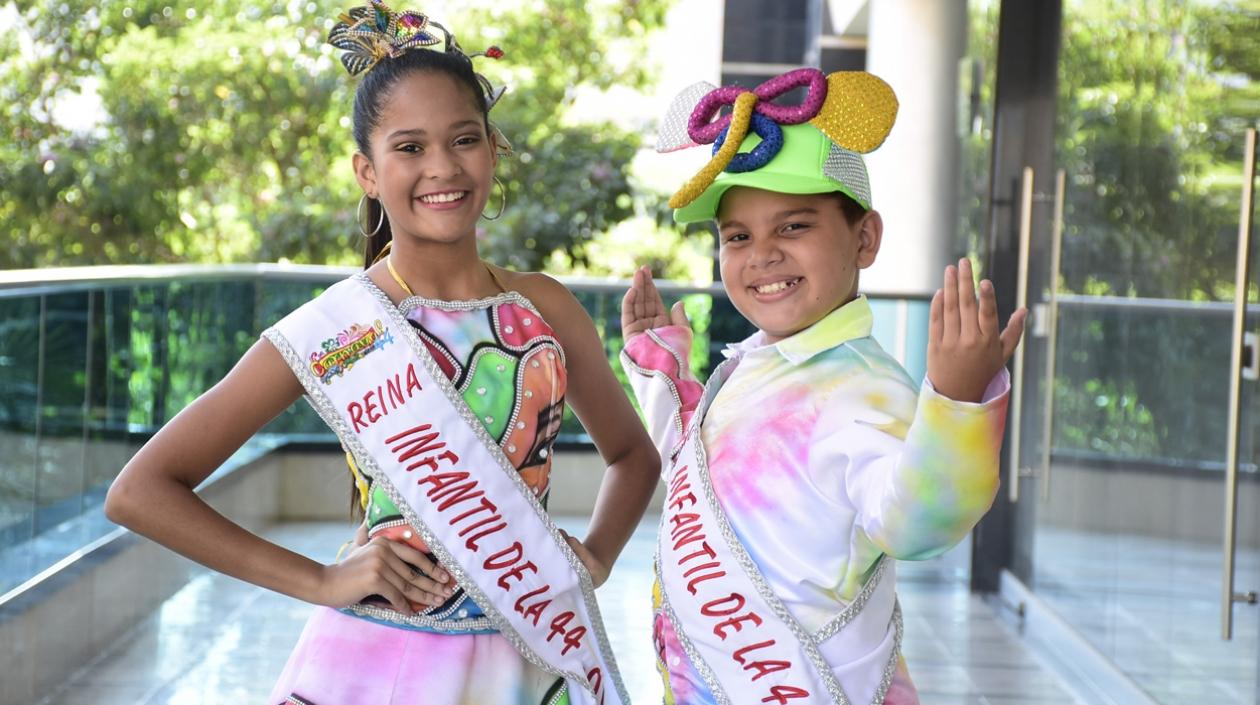 Laura Ospino y Samuel Quintero, reyes infantiles del Carnaval de la 44.