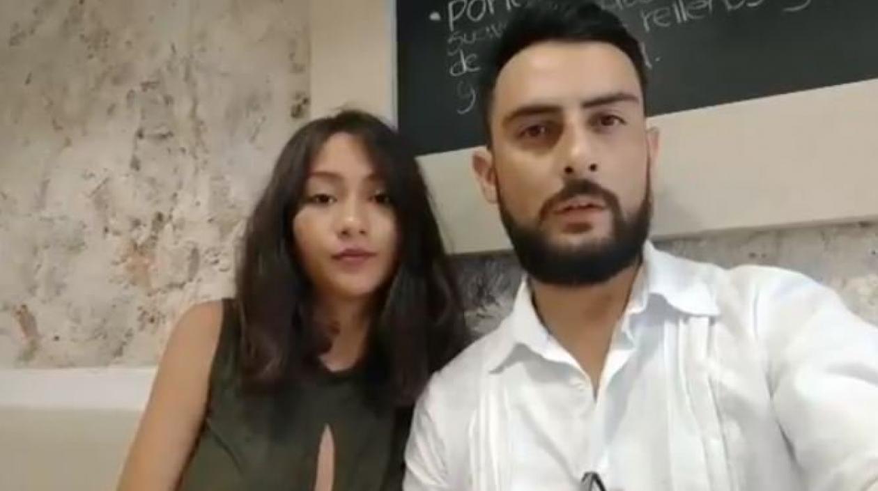 Gustavo Rugeles y su pareja Marcela González.