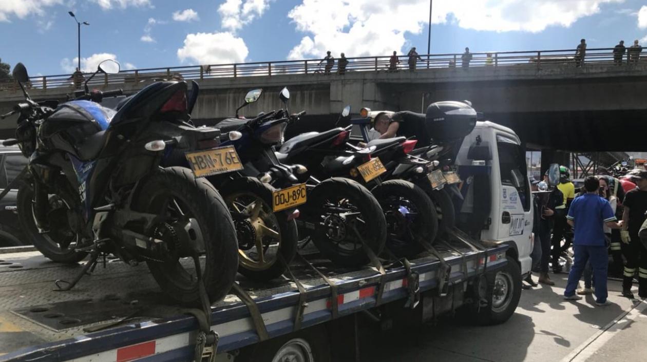 Cerca de 70 motos fueron inmovilizadas.