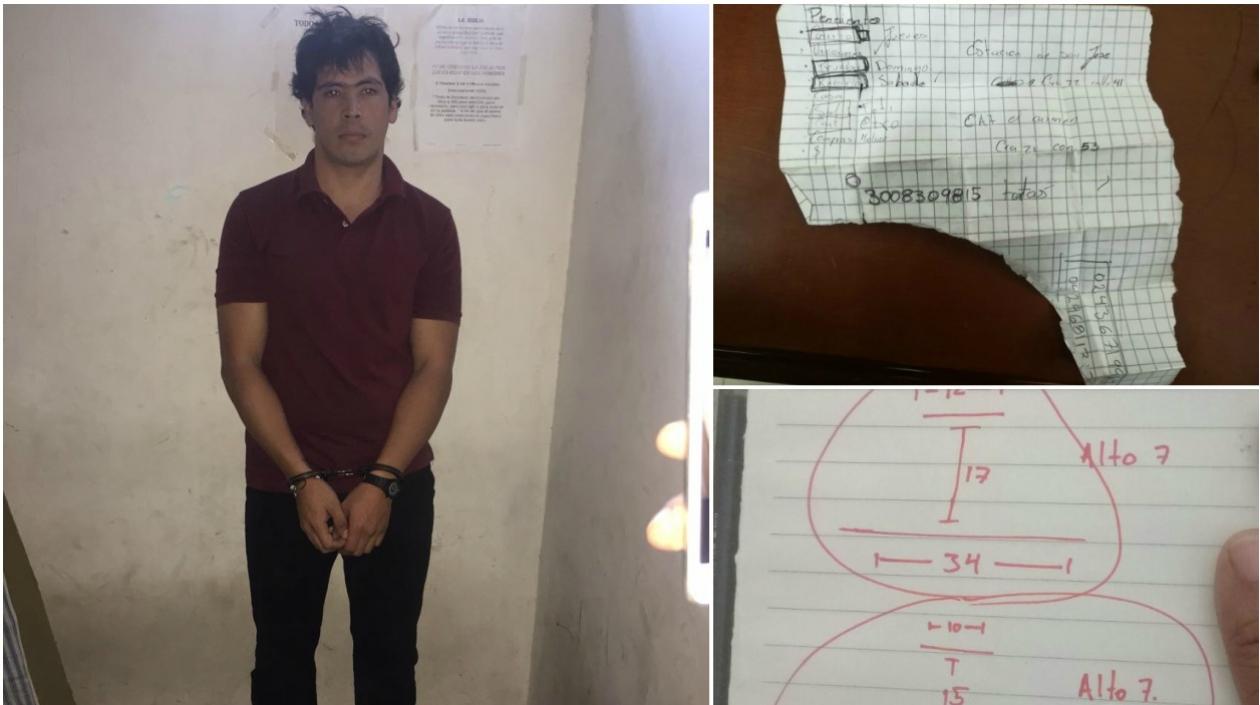 Cristian Bellon Galindo y los papeles hallados.