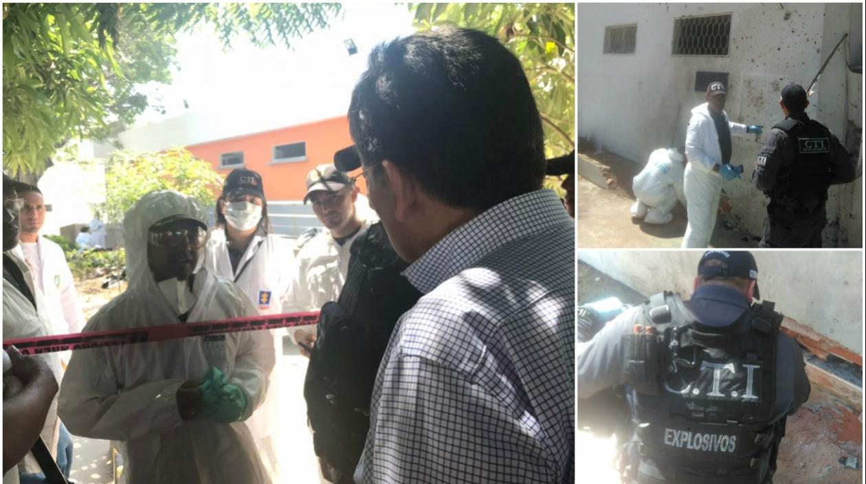 El Fiscal Néstor Humberto Martínez llegó al lugar de la explosión.