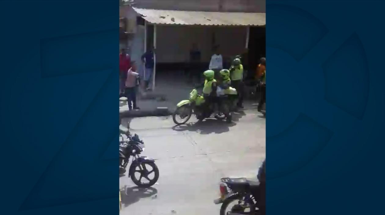 Momento de la recaptura de Brayan Peñaloza,