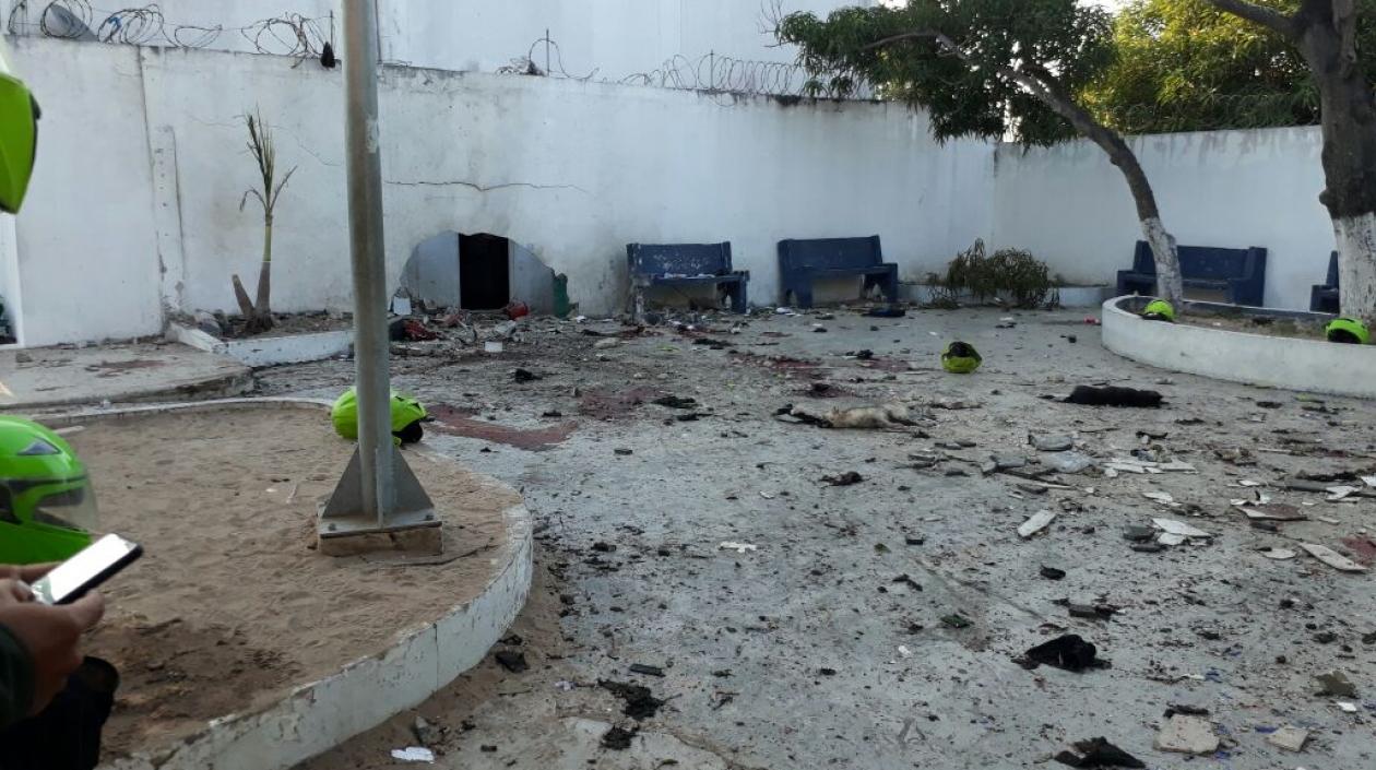 Así quedó el patio de la estación.