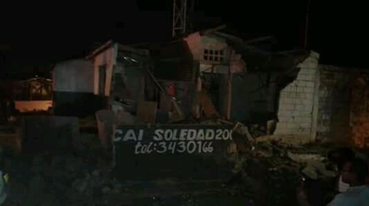 Así quedó el CAI en el barrio Soledad 2.000.