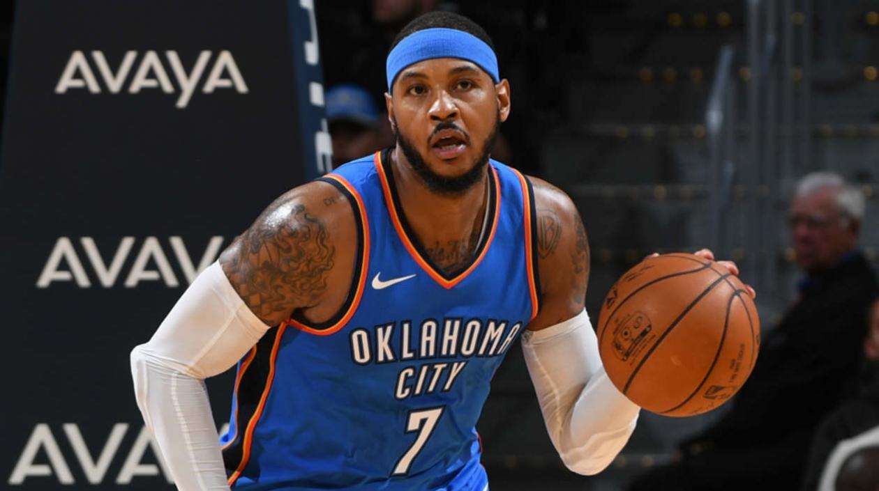 Carmelo Anthony, basquetbolista de los Thunder de Oklahoma. 