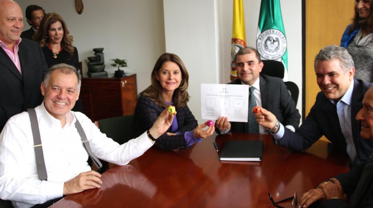 Alejandro Ordóñez, Marta Lucía Ramírez e Iván Duque.