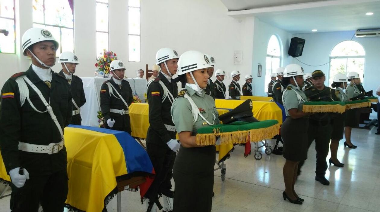 Misa celebrada en la Escuela de Policía