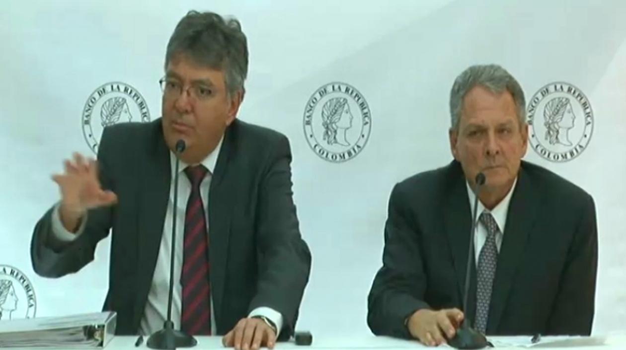 Ministro de Hacienda, Mauricio Cárdenas, y Gerente del Banco Emisor, Juan José Echavarría.