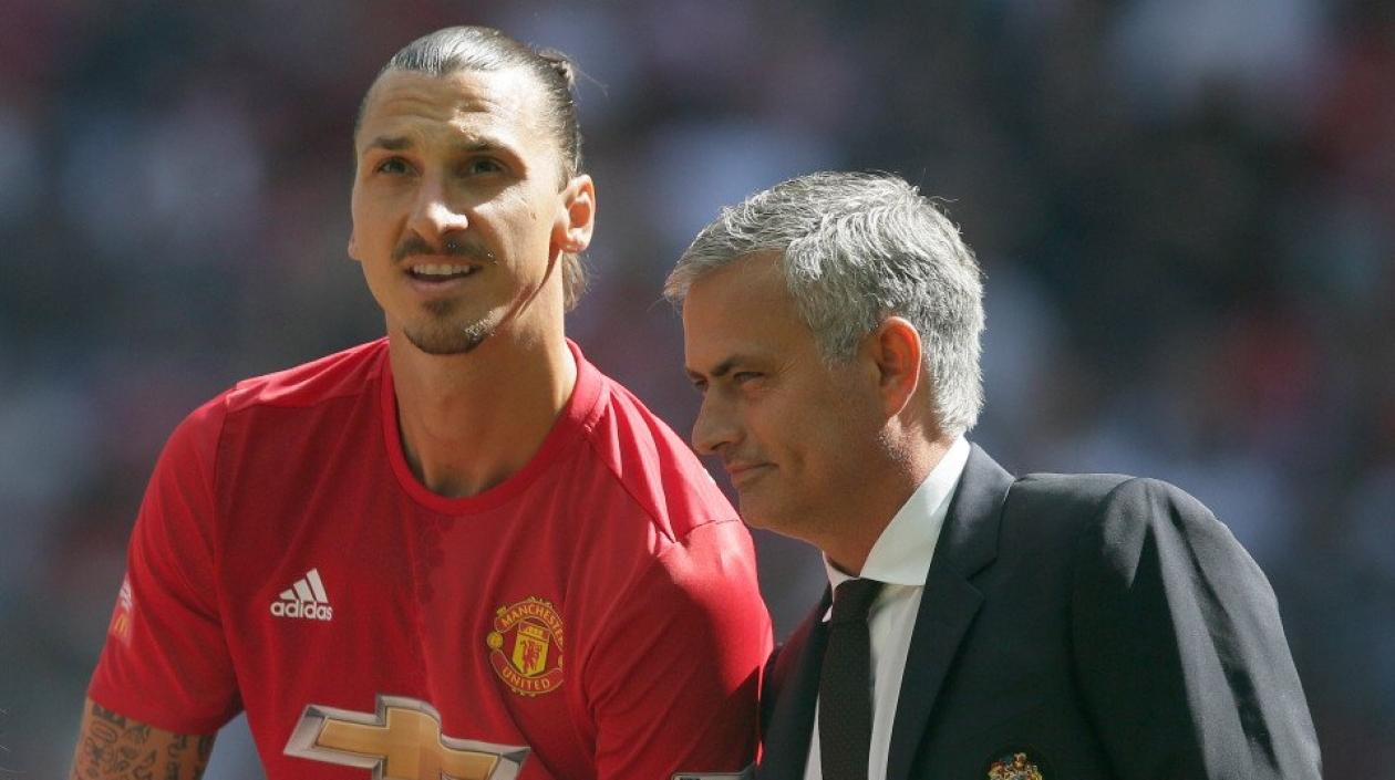 Zlatan Ibrahimovic y José Mourinho.