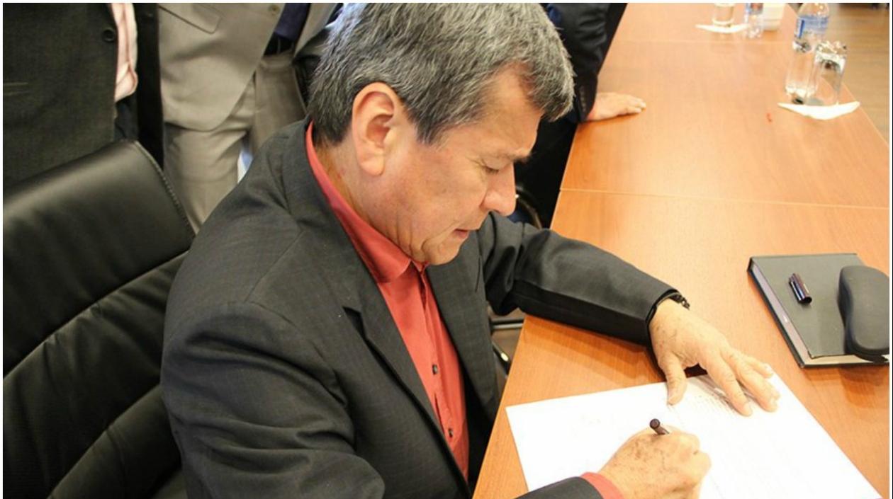 Pablo Beltrán, jefe de la delegación del ELN en Quito.