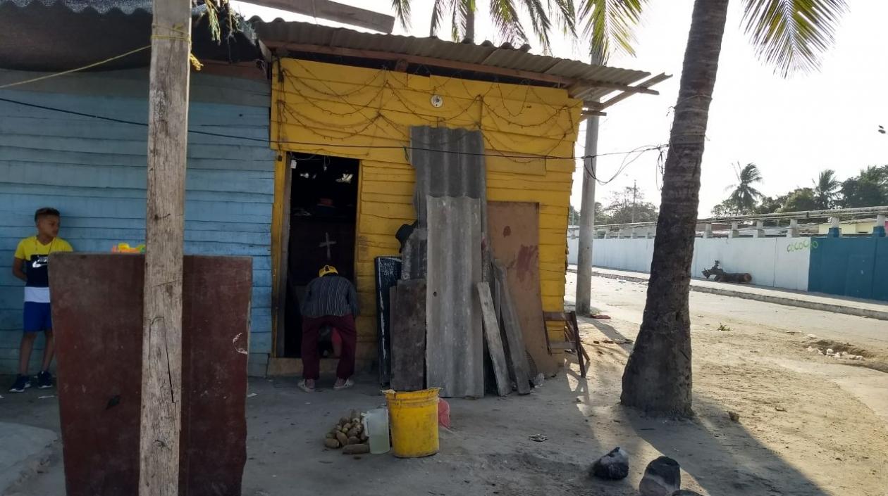 Sector por donde resultó herida la mujer en el barrio Rebolo.