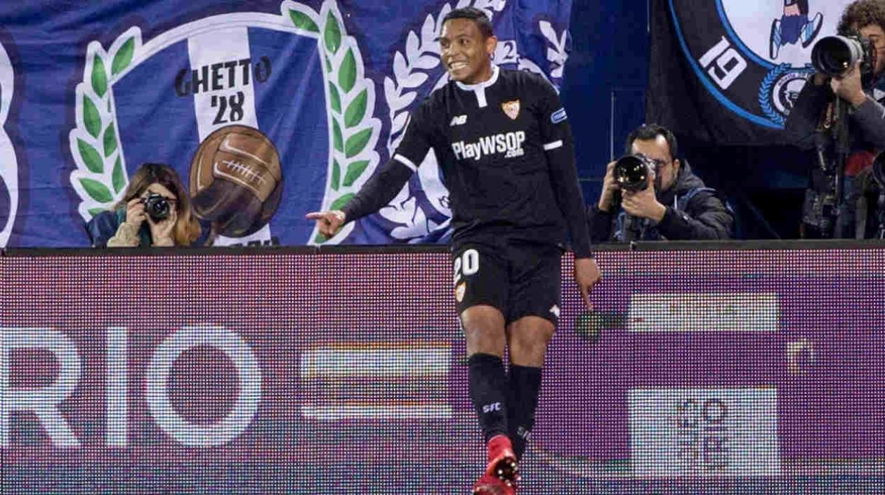 Luis Fernando Muriel celebra su anotación. 