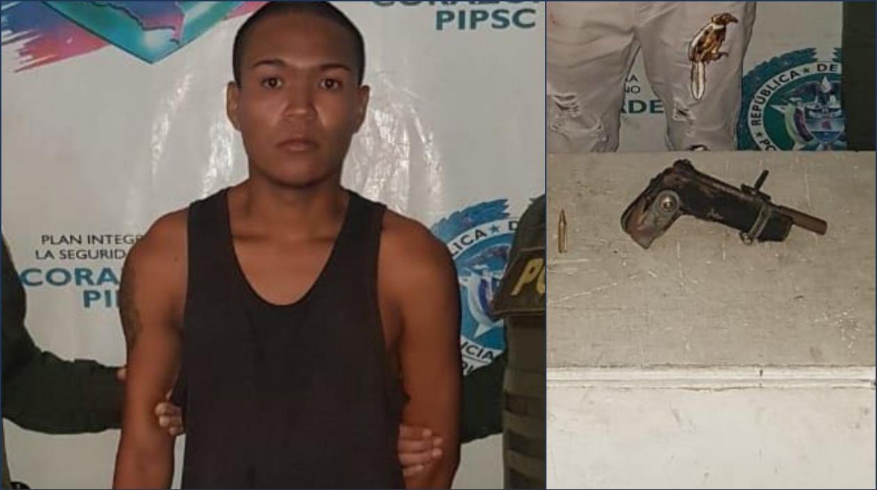 Edgardo José Girón Fuentes, de 20 años, capturado.