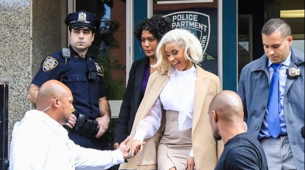 Cardi B la llegar a la corte de Nueva York.
