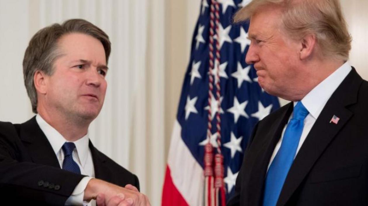 Brett Kavanaugh y Donald Trump. 