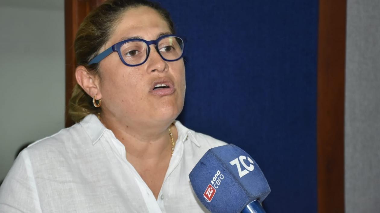 La secretaria de Salud, Alma Solano Sánchez.