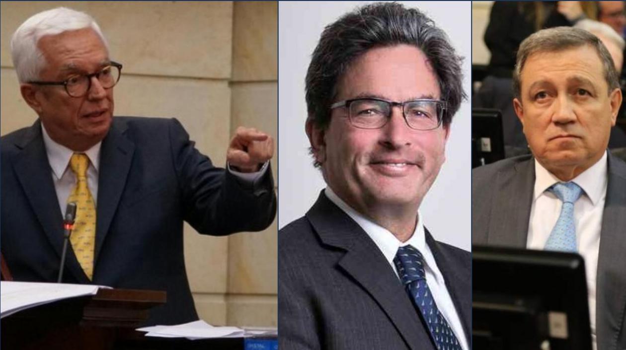 Senador Jorge Robledo, ministro Alberto Carrasquilla y el presidente del Senado, Ernesto Macías.