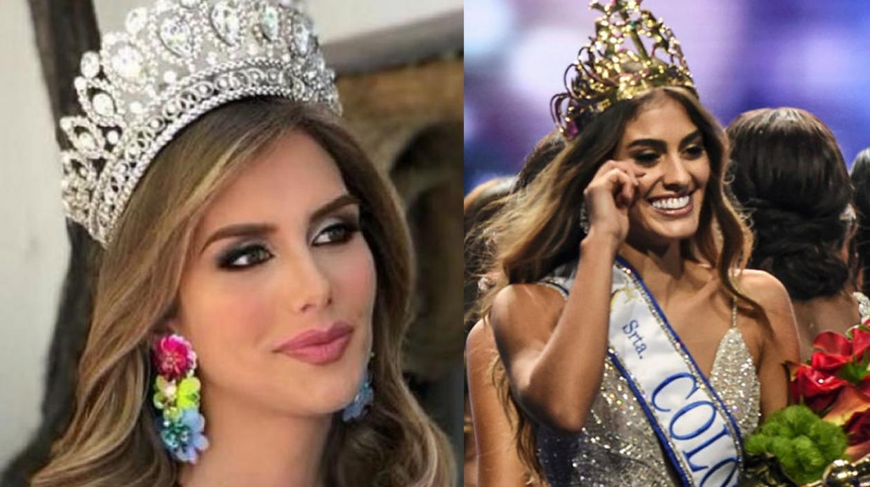 Miss España Ángela Ponce y Miss Colombia Valeria Morales.