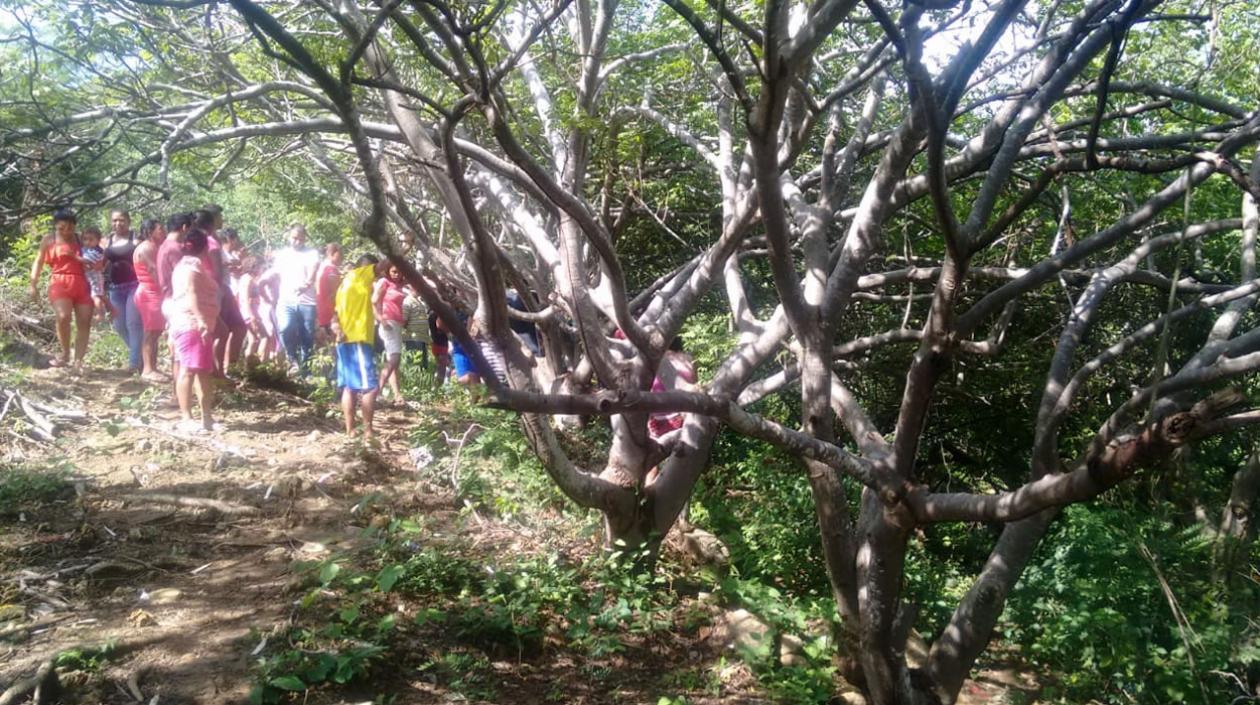 Lugar donde fue encontrado el cuerpo de la mujer.