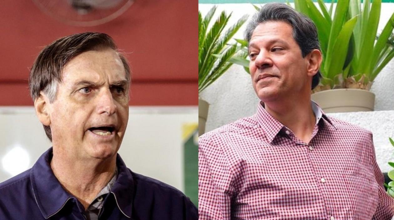Jair Bolsonaro y Fernando Haddad. 
