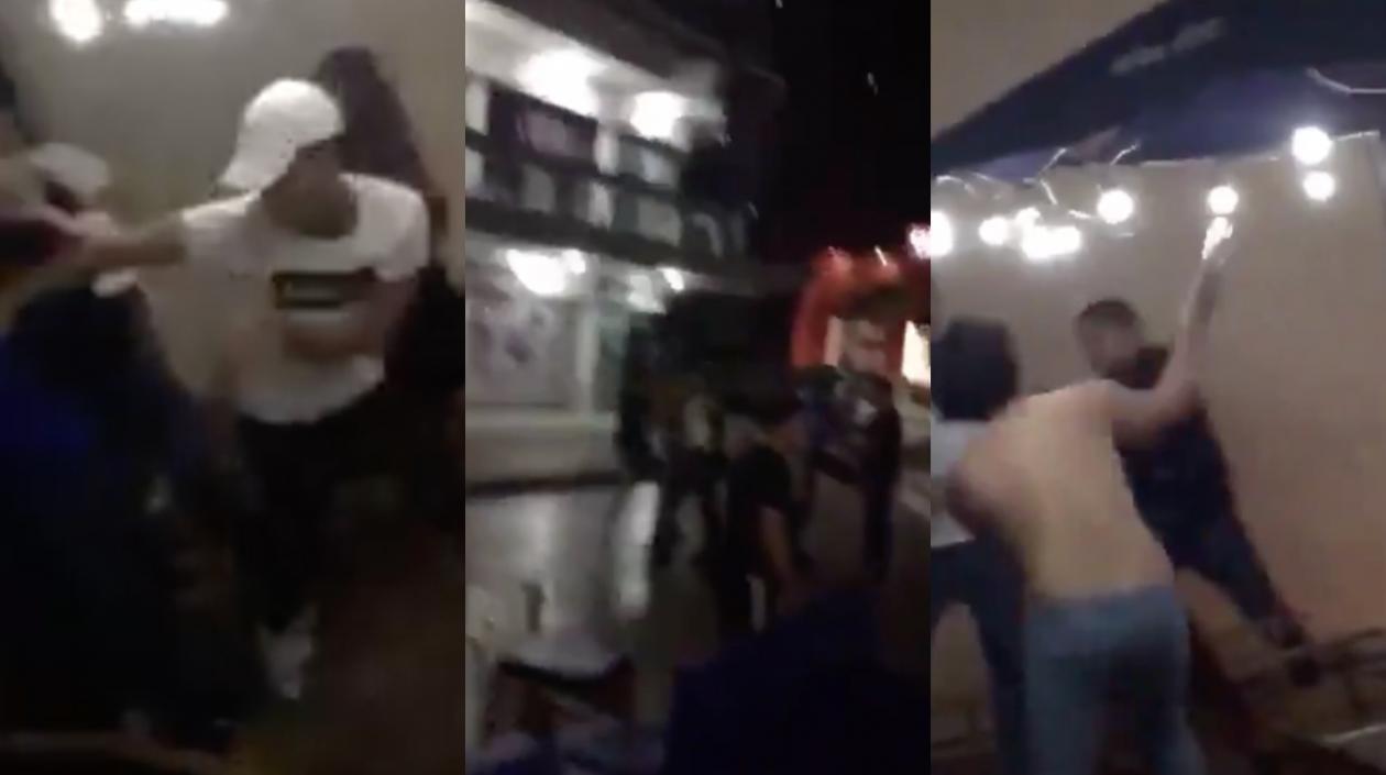 Momentos de la trifulca. 