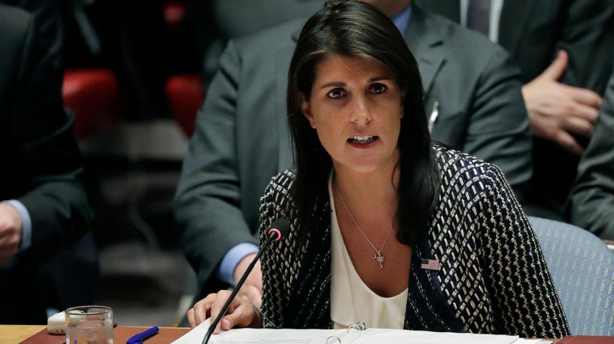 Nikki Haley, embajadora estadounidense ante la ONU.