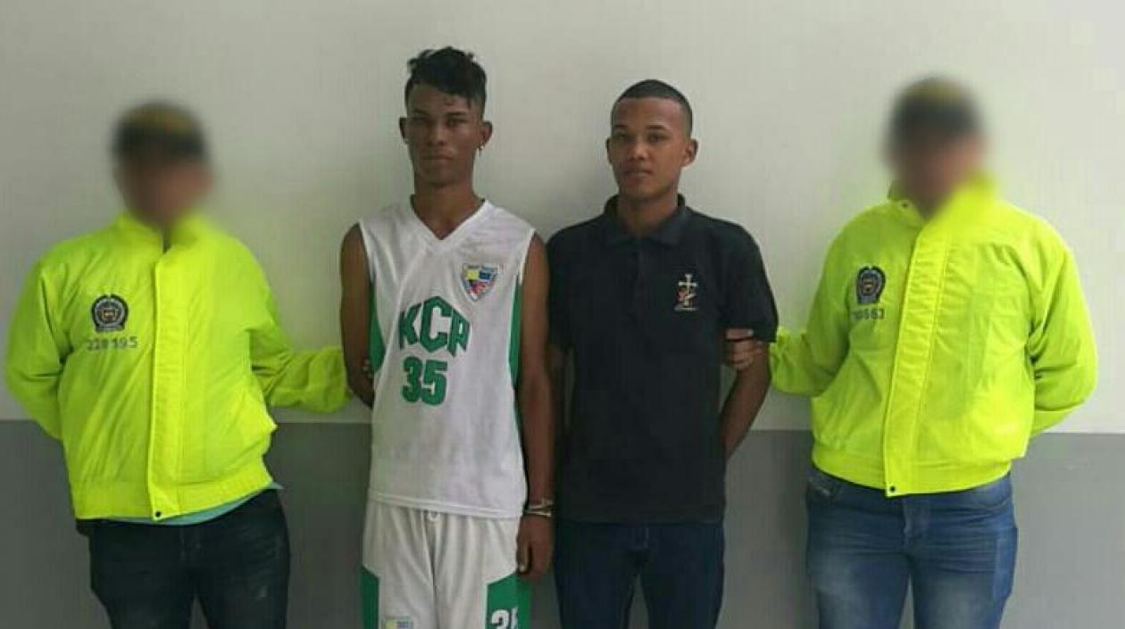 Michael Junior Movilla León y Joel David Hoyos Imitola, capturados.