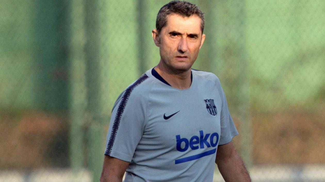 Ernesto Valverde, técnico del Barcelona. 