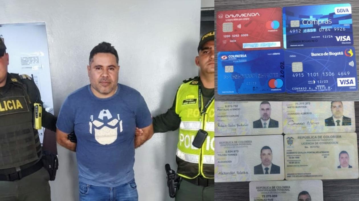 James Reinoso Álvarez, con tarjetas débito clonadas y y cédulas falsas.