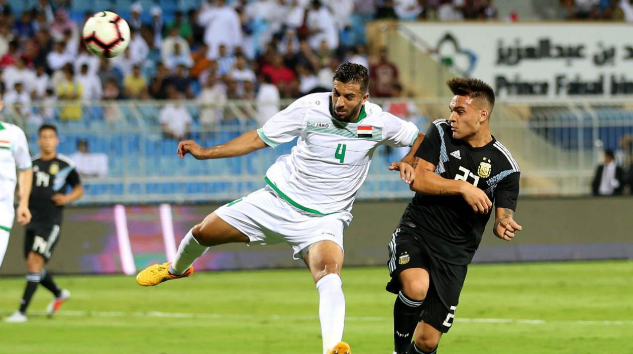 Lautaro Martínez, jugador de la Selección Argentina. 