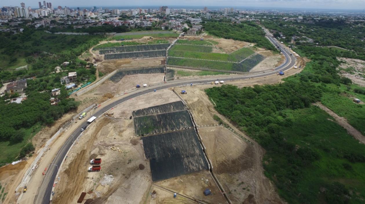 Plano general del tramo de la carrera 38 que está en reconstrucción.