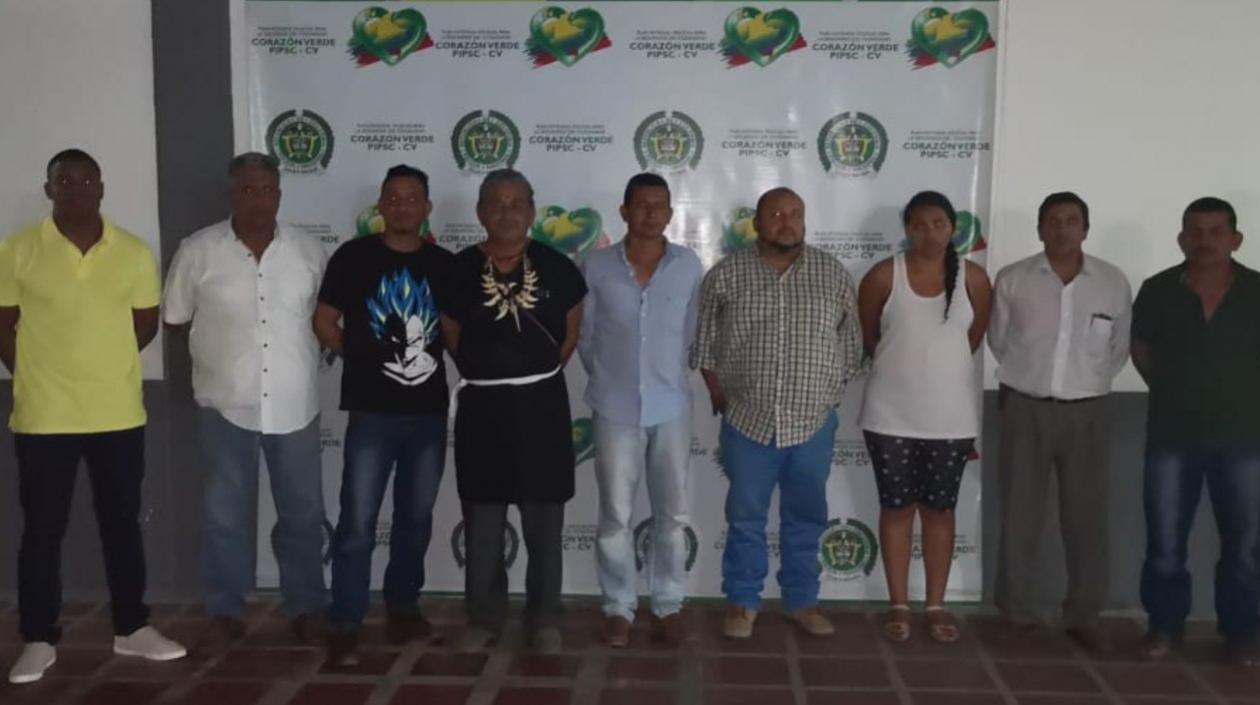 En total fueron capturadas 9 personas.